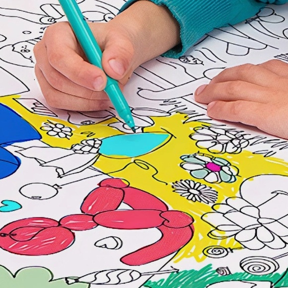 NEW Omy Coloring XXL Poster Roll Jeff Koons Giant Creative Play - Picture 3 of 3